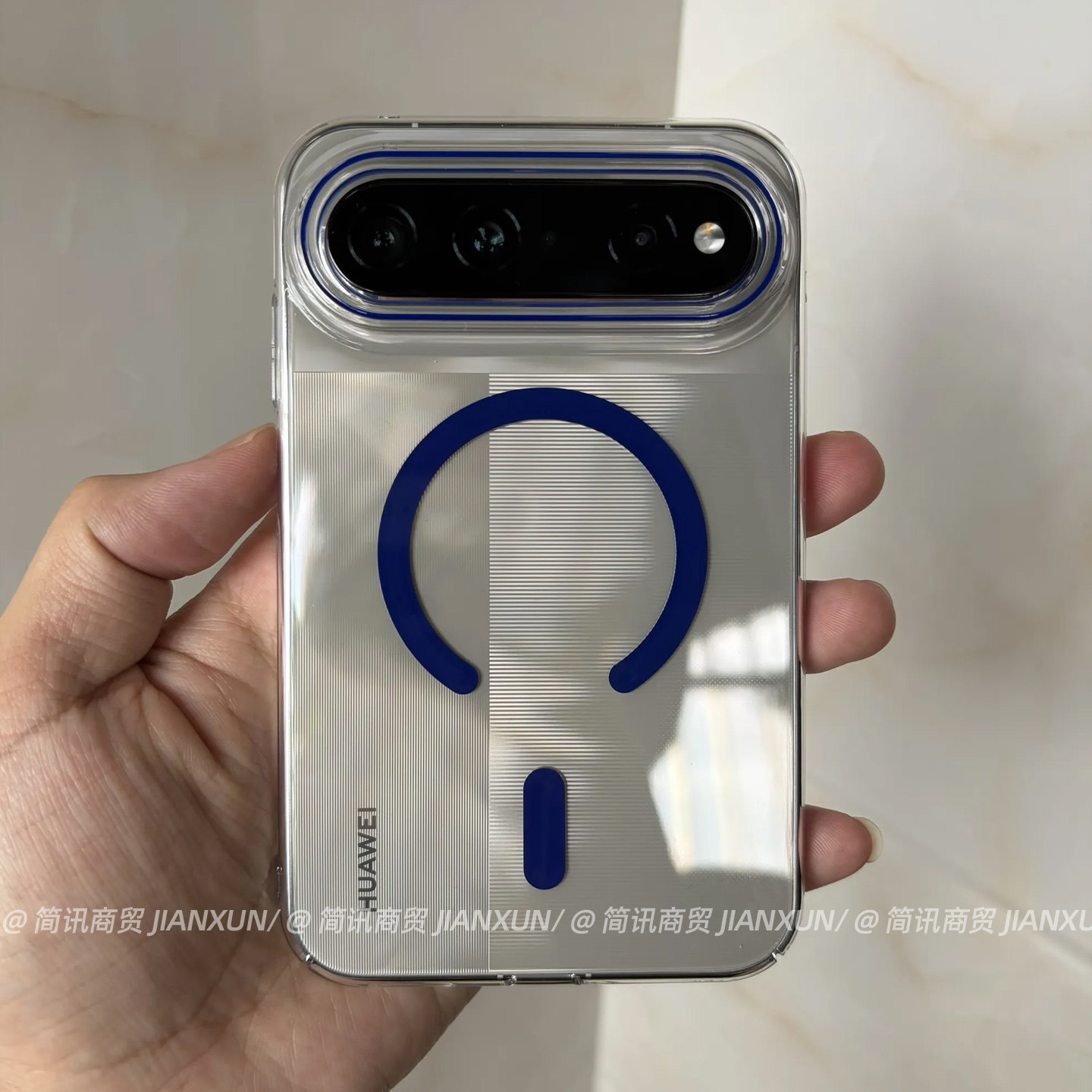 超薄裸机感适用华为puraXview手机壳阔直屏Xview透明磁吸保护套 · 白色【磁吸+透明PC不发黄】华为PuraXView