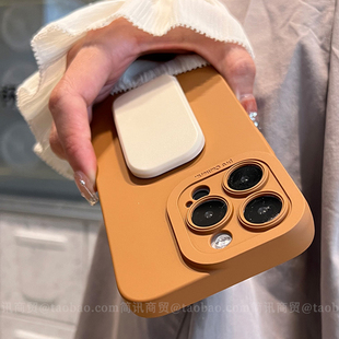 ins复古奶茶棕适用荣耀Magic6/7/8手机壳100/90Pro推拉支架70软300/200保护套/X60肤感x50i+纯色x40gt女魔术5