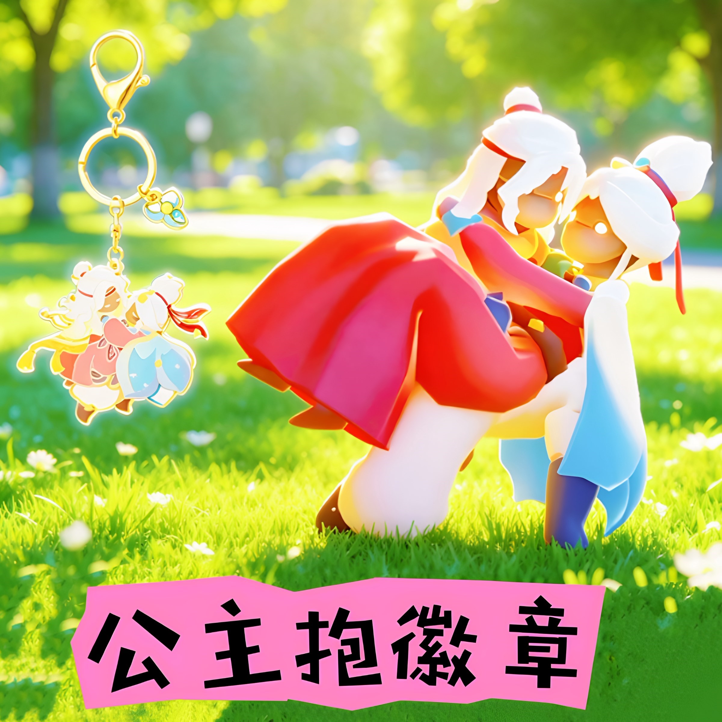 光遇公主抱徽章熊抱雪人玩具含有