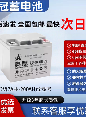 奥冠胶体蓄电池6-GFM12V20AH12V24AH12V38AH12V65AH12V120AHUPS