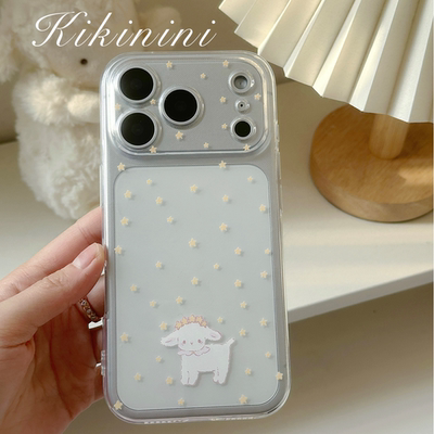 kiki白日梦原创手机壳幸运星星小羊高透明适用苹果iphone17pro1514pro手机壳软壳可爱趣味情侣壳