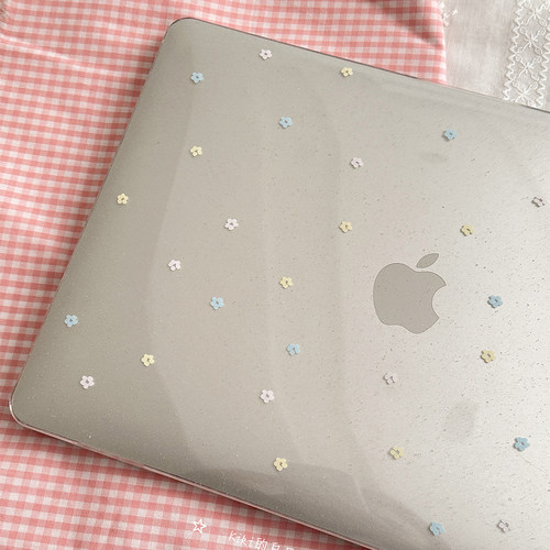 Kiki的白日梦/彩色小雏菊小花满天星亚克力MacBookproair保护壳保护套轻薄防磕碰pc材质M1M2新款防摔透气