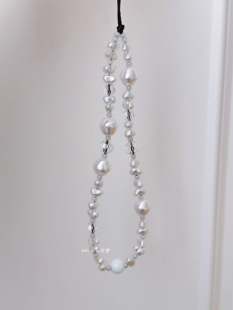 Kiki的白日梦挂绳手机链串珠可爱防丢手机挂绳ccd相机链白色氛围