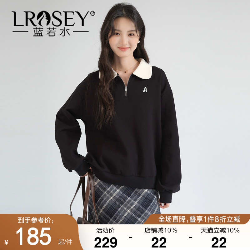 蓝若水简约时尚POLO衫宽松显瘦