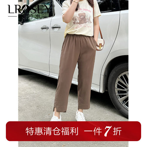 蓝若水高腰九分裤直筒裤休闲