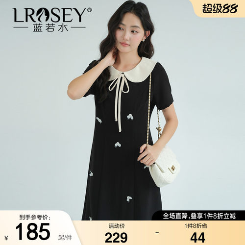 蓝若水百搭显瘦通勤连衣裙