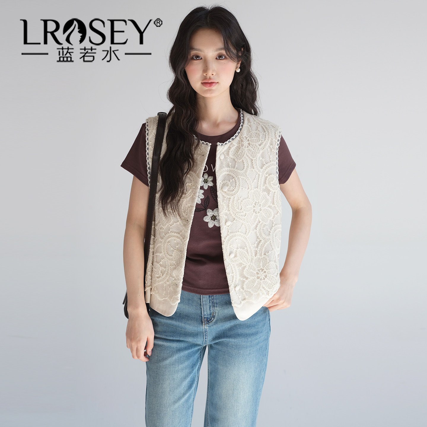 【春装上新 喜欢请加购】蓝若水大码女装重工绣花蕾丝马甲外套YL,女装/女士精品,常规大码外套,淘宝优惠券,粉丝福利购,淘宝优惠卷