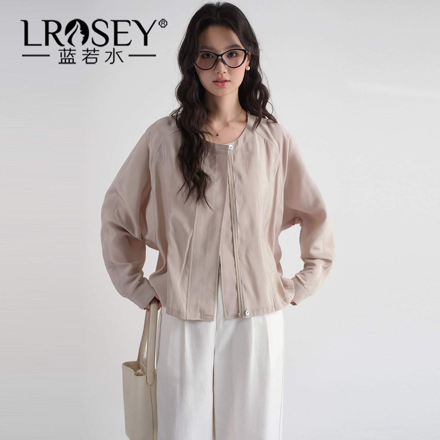 【日系圆领夹克开衫】蓝若水大码2026春装新款小个子休闲拉链外套,女装/女士精品,常规大码外套,淘宝优惠券,粉丝福利购,淘宝优惠卷
