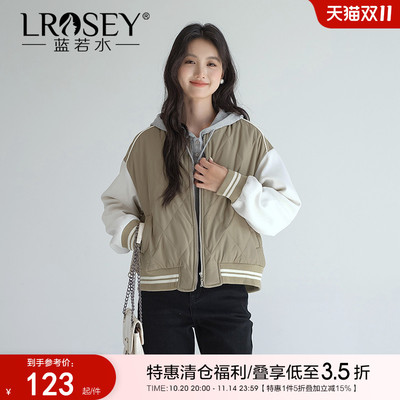 蓝若水韩版棒球服显瘦棉服外套