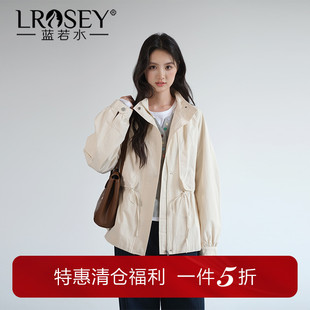 蓝若水大码女装加绒立领工装上衣胖mm冬装新款设计感休闲加厚外套