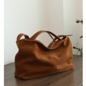 PIGMISS 磨砂牛皮托特包女大容量单肩斜挎枕头包通勤包腋下包