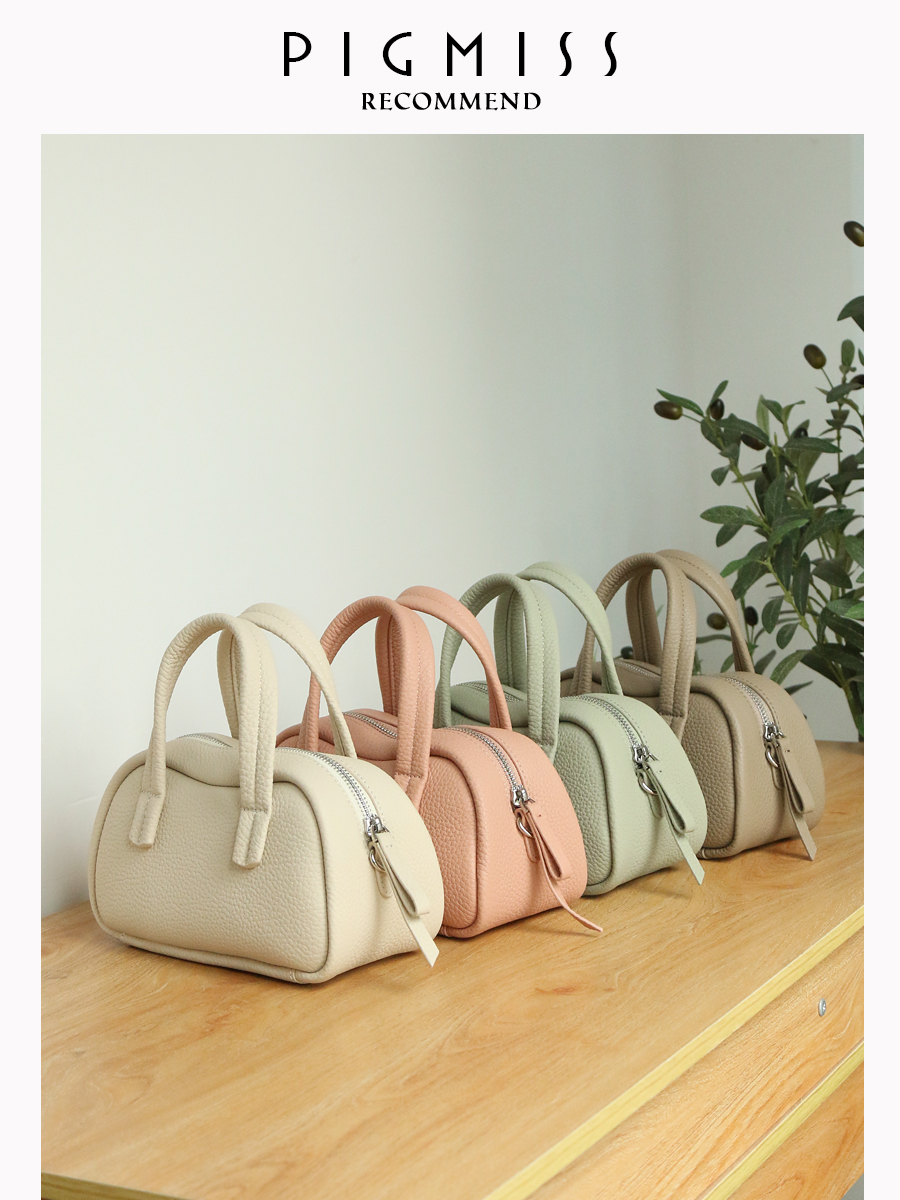 【PIGMISS】头层togo牛皮枕头包女高级感手提小包单肩斜挎小方包