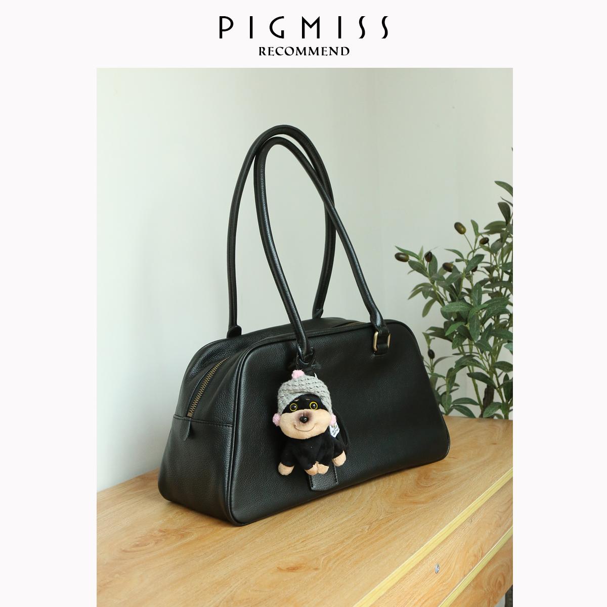 【PIGMISS】头层牛皮真皮托特包大容量通勤包时尚百搭单肩手提包