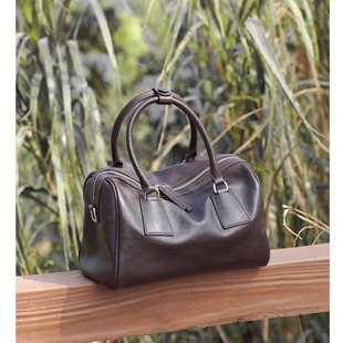 头层植鞣牛皮复古枕头包女高级感手提单肩斜挎通勤包 PIGMISS