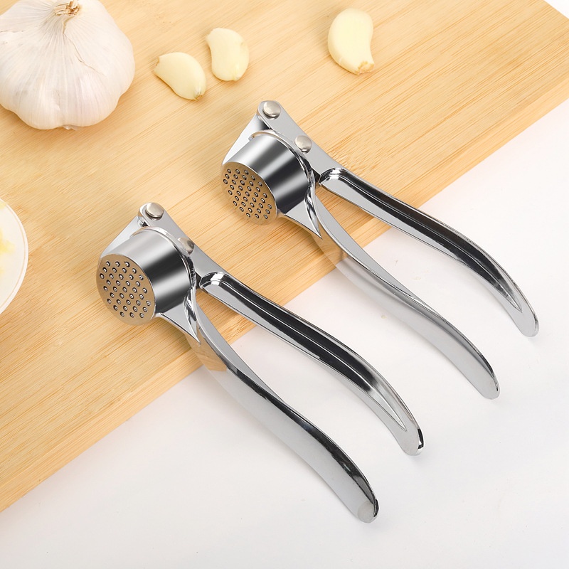 批发特大号压蒜器蒜泥器蒜夹子多功能锌合金不锈钢手动拉式