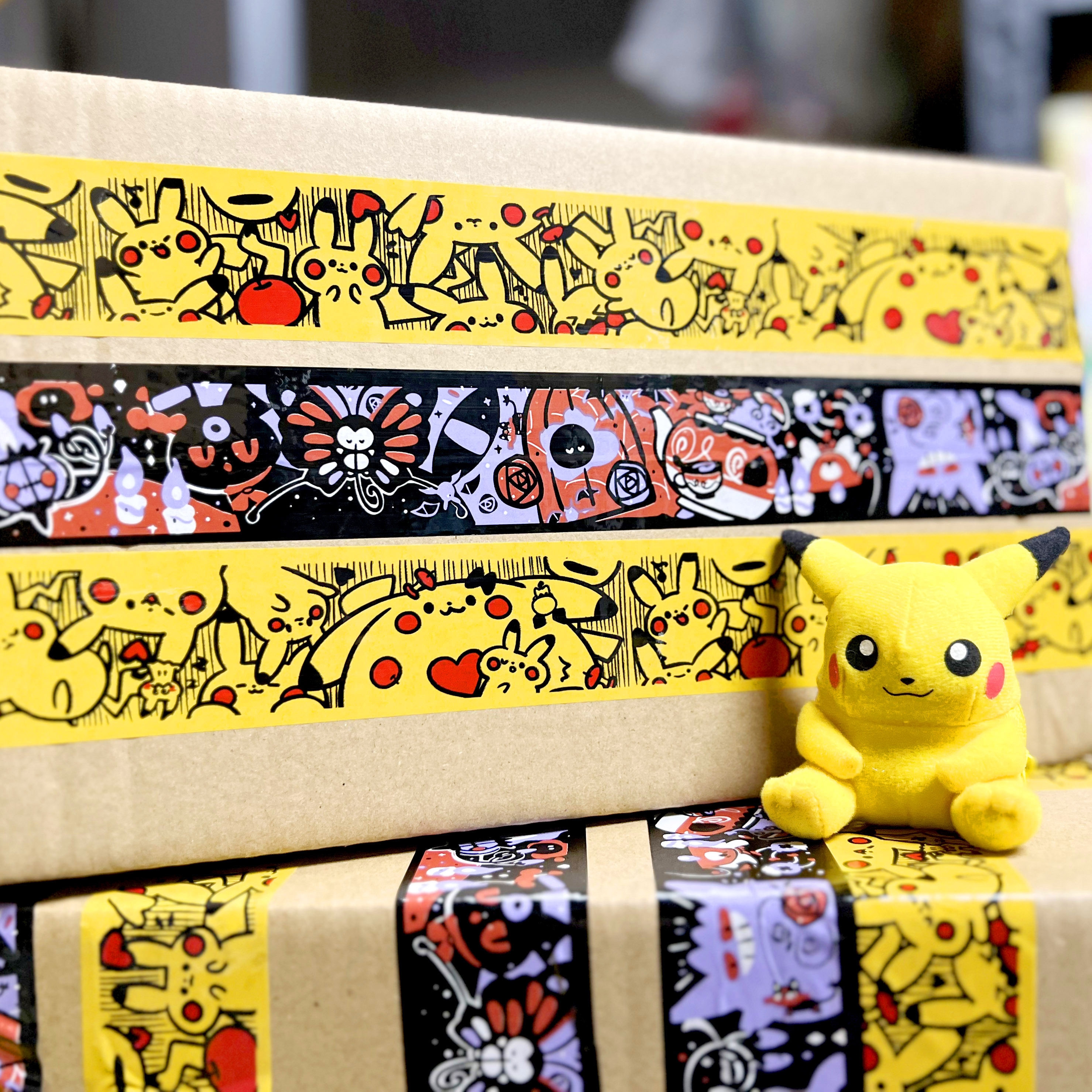 精灵宝可梦好多皮卡丘好多小幽灵宽胶带包装封箱带大卷耿鬼谜拟Q,模玩/动漫/周边/娃圈三坑/桌游,动漫挂件/文具,淘宝优惠券,粉丝福利购,淘宝优惠卷