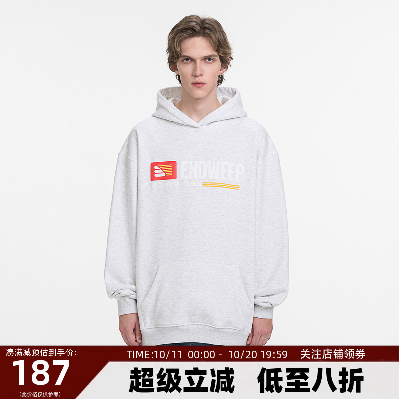 Endweep宽松休闲发泡印花卫衣