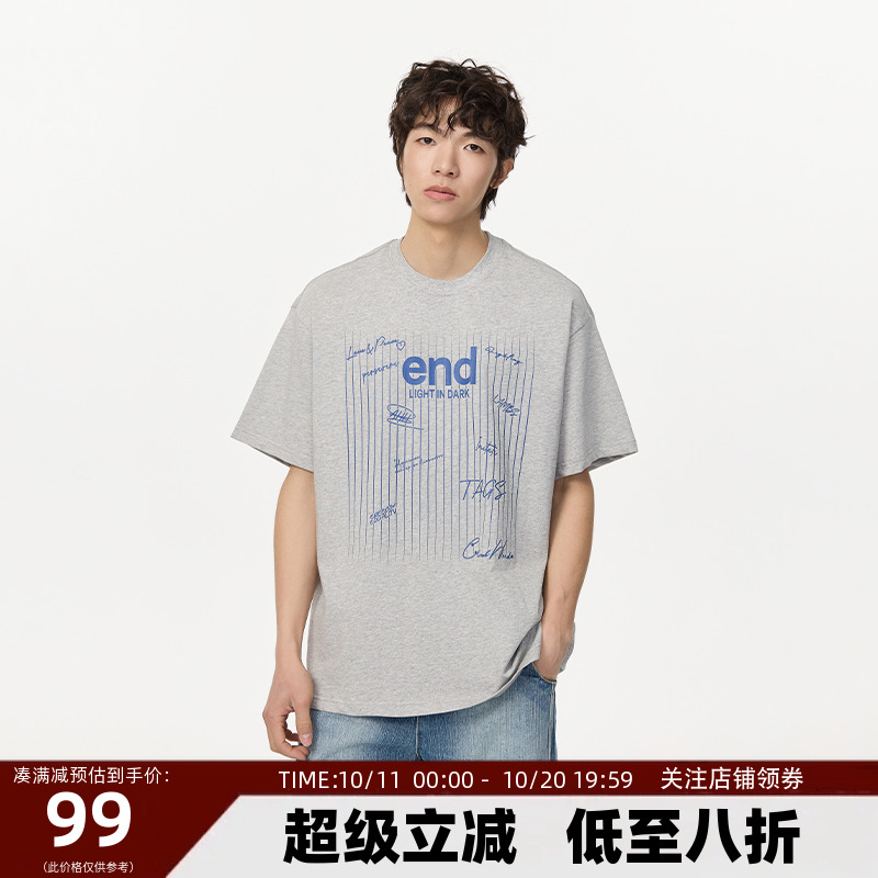 【Endweep官方店】竖条字母短袖
