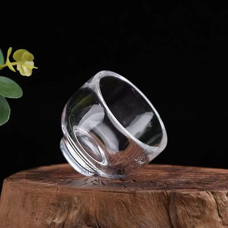 东海工艺水晶杯茶杯酒杯高档品茗杯纯手工打磨茶具酒具50ml70ml