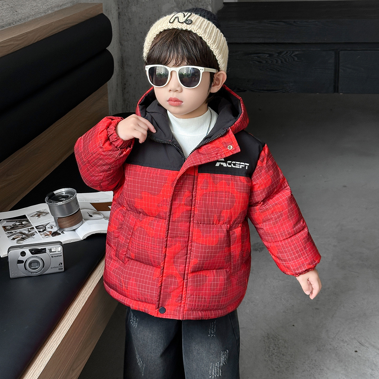 男童冬季羽绒棉服2025新款儿童酷帅保暖面包服男孩冬装厚棉衣外套