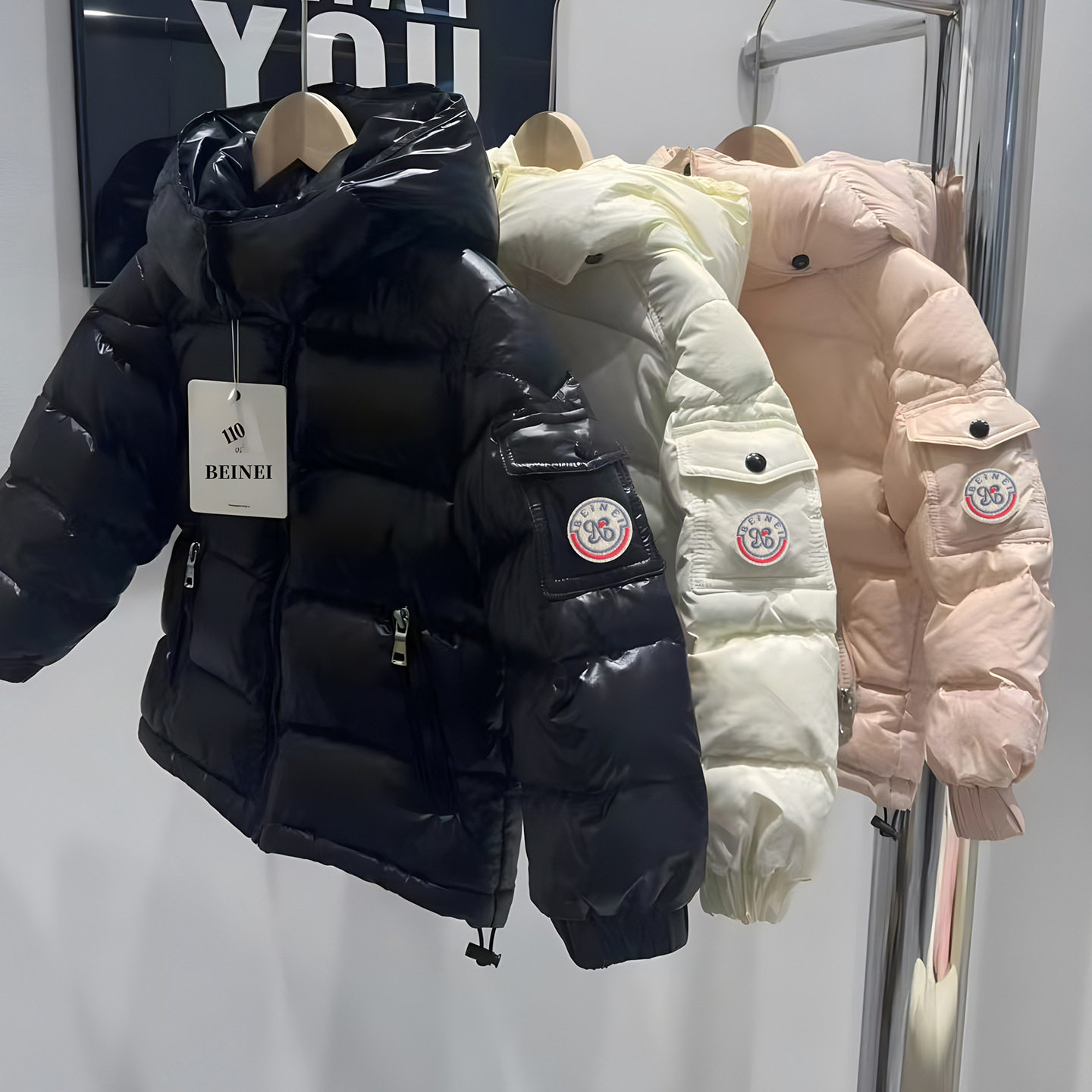 儿童羽绒服男童短款2025冬季加厚M家同款三防亮面中大童女童外套