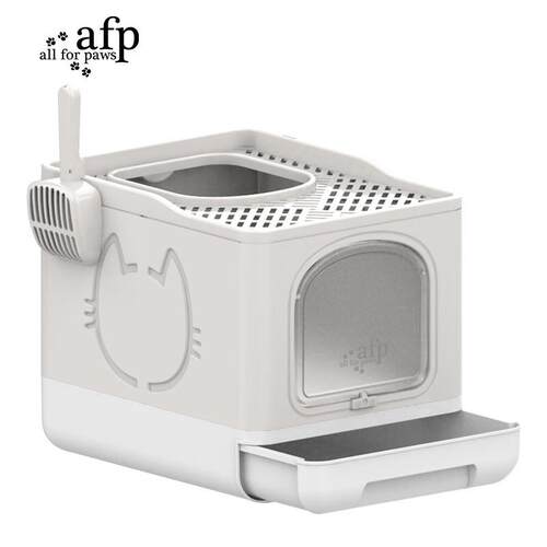 all for paws猫砂盆顶入式全封闭超大号中号防外溅防带砂隔臭猫厕