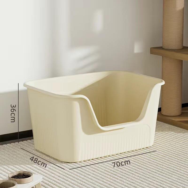 YWZR巨无霸猫砂盆巨型开放式猫屎盆成猫肥猫防外溅猫厕所半封闭猫