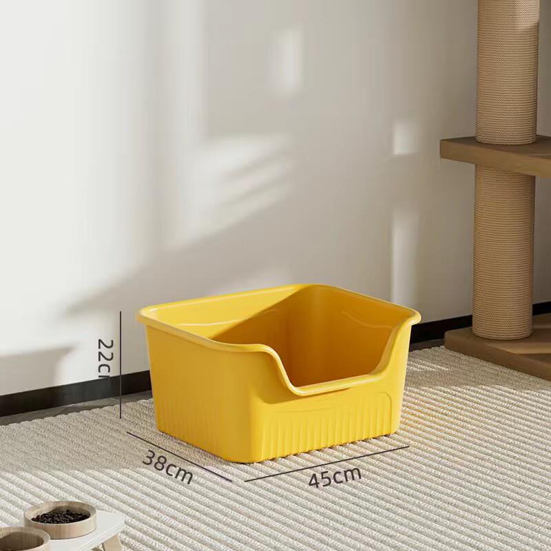 YWZR巨无霸猫砂盆巨型开放式猫屎盆成猫肥猫防外溅猫厕所半封闭猫