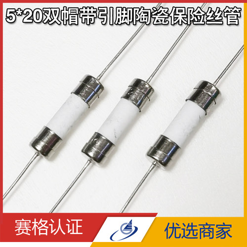 5*20陶瓷保险丝带引脚陶瓷保险管