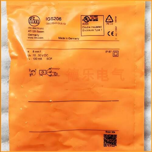 易福门传感器IGS232 IGS210 IGS200 1 2 3 4 5 6 7 8 9,IGS001 2