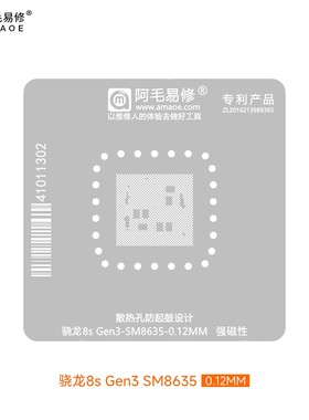 阿毛易修 SM8635植锡网 骁龙8s Gen3 CPU维修刮锡膏钢网