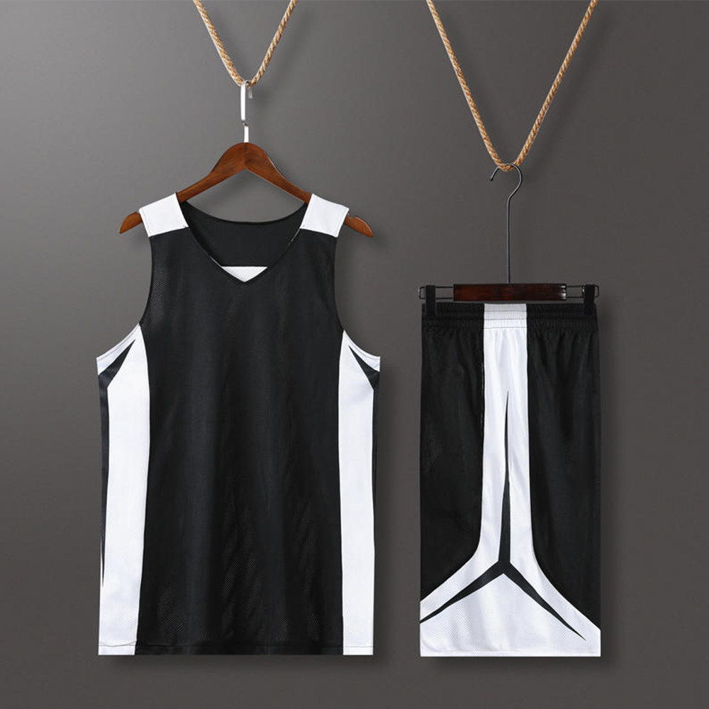 新款双面篮球服套装男女学生队服定制双层透气两面穿背心球衣印号