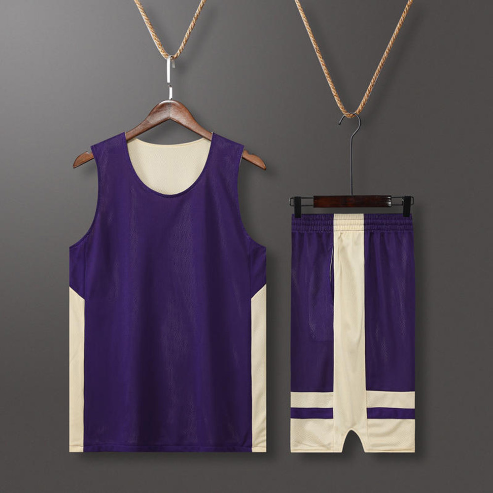 新款双面篮球服套装男女学生队服定制双层透气两面穿背心球衣印号