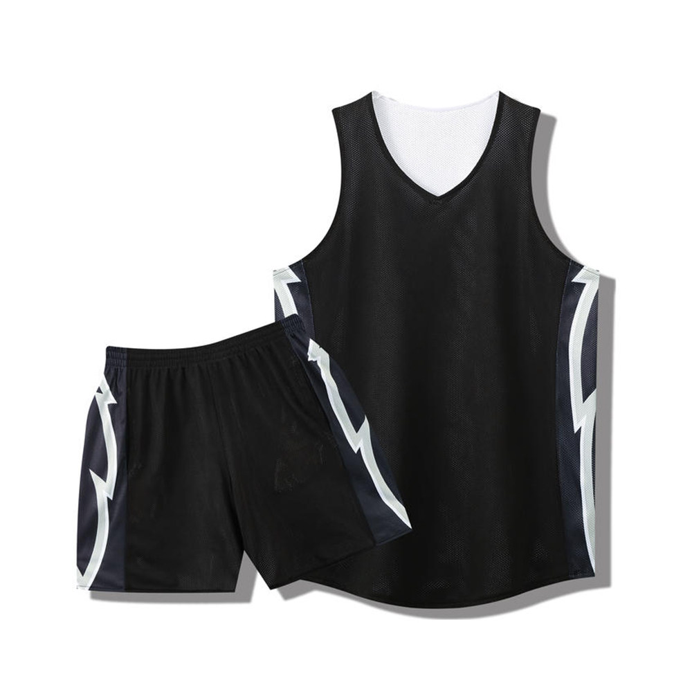 新款双面篮球服套装男女学生队服定制双层透气两面穿背心球衣印号