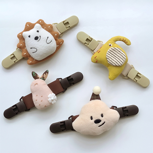 ins小熊 防掉肩神器儿童肩带防掉夹子宝宝吊带固定防溜肩夹 背带裤