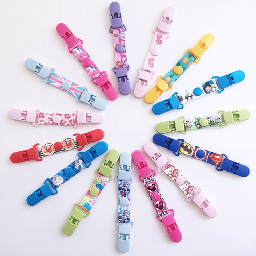 婴儿防掉链口水巾夹纱巾围嘴夹子