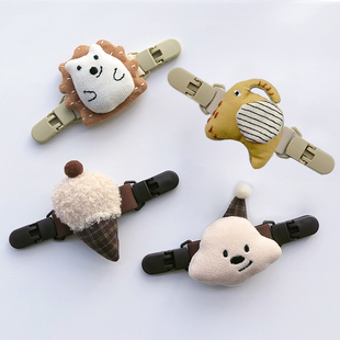 ins小熊 防掉肩神器儿童肩带防掉夹子宝宝吊带固定防溜肩夹 背带裤