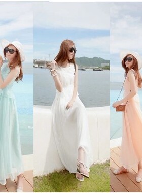 娇小矮个子150CM显高145夏季女装XS小码155雪纺连衣裙长裙沙滩裙