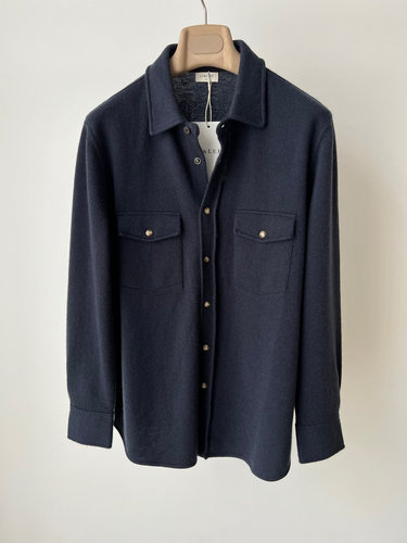 BC风格 意大利羊绒羊毛混纺衬衫  30%山羊绒  70%羊毛