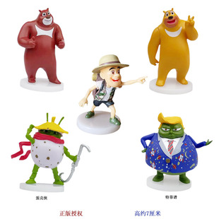 熊出没小小世界熊大熊二光头强特靠谱蛋壳侠公仔玩偶摆件玩具模型