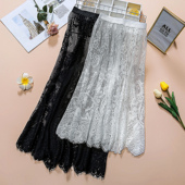 2026新款 打底裙子潮 蕾丝裙半身裙女春秋夏a字高腰网纱百搭中长款