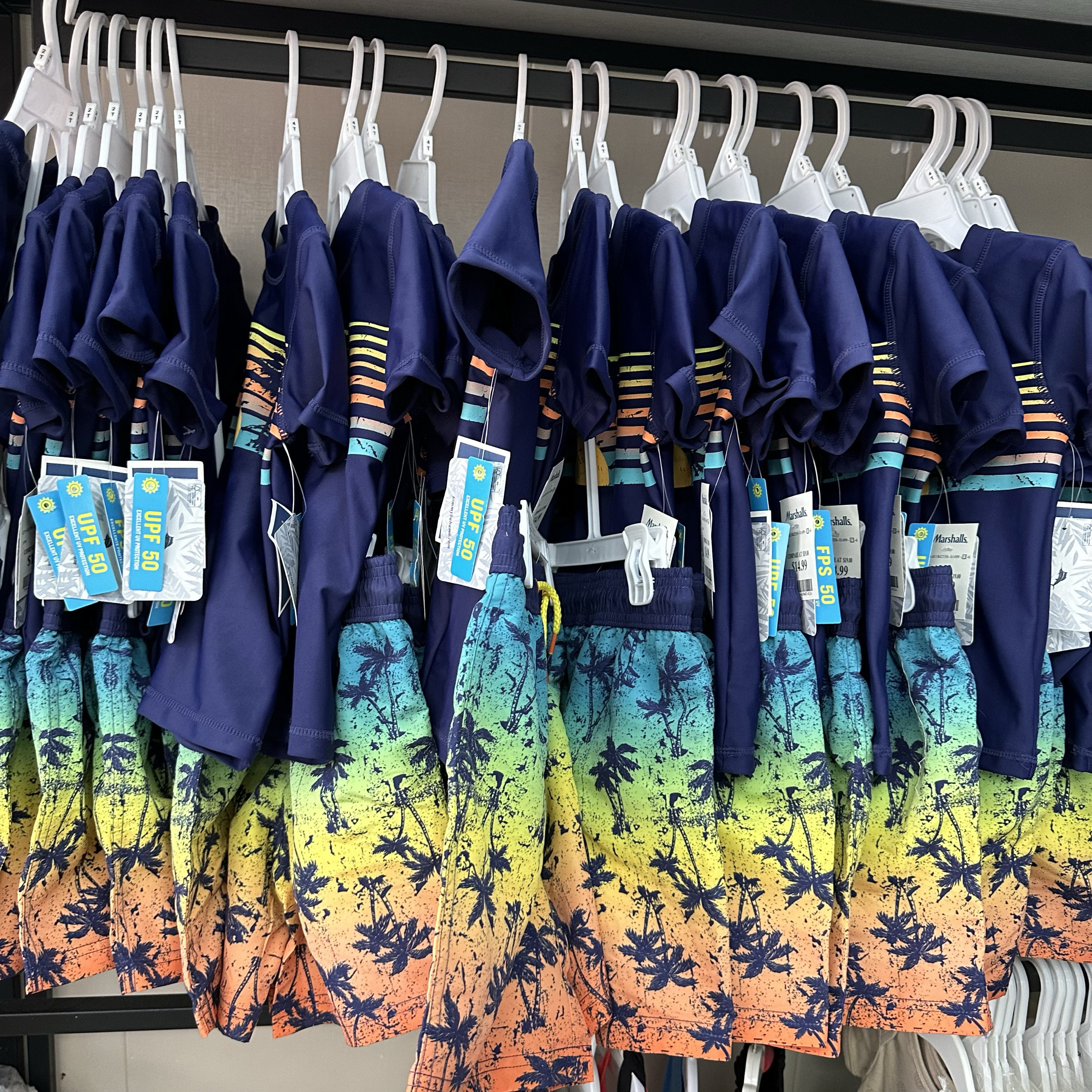 外贸元欧美单男童防晒速干泳装套装两件套沙滩短裤冲浪衣时尚休闲