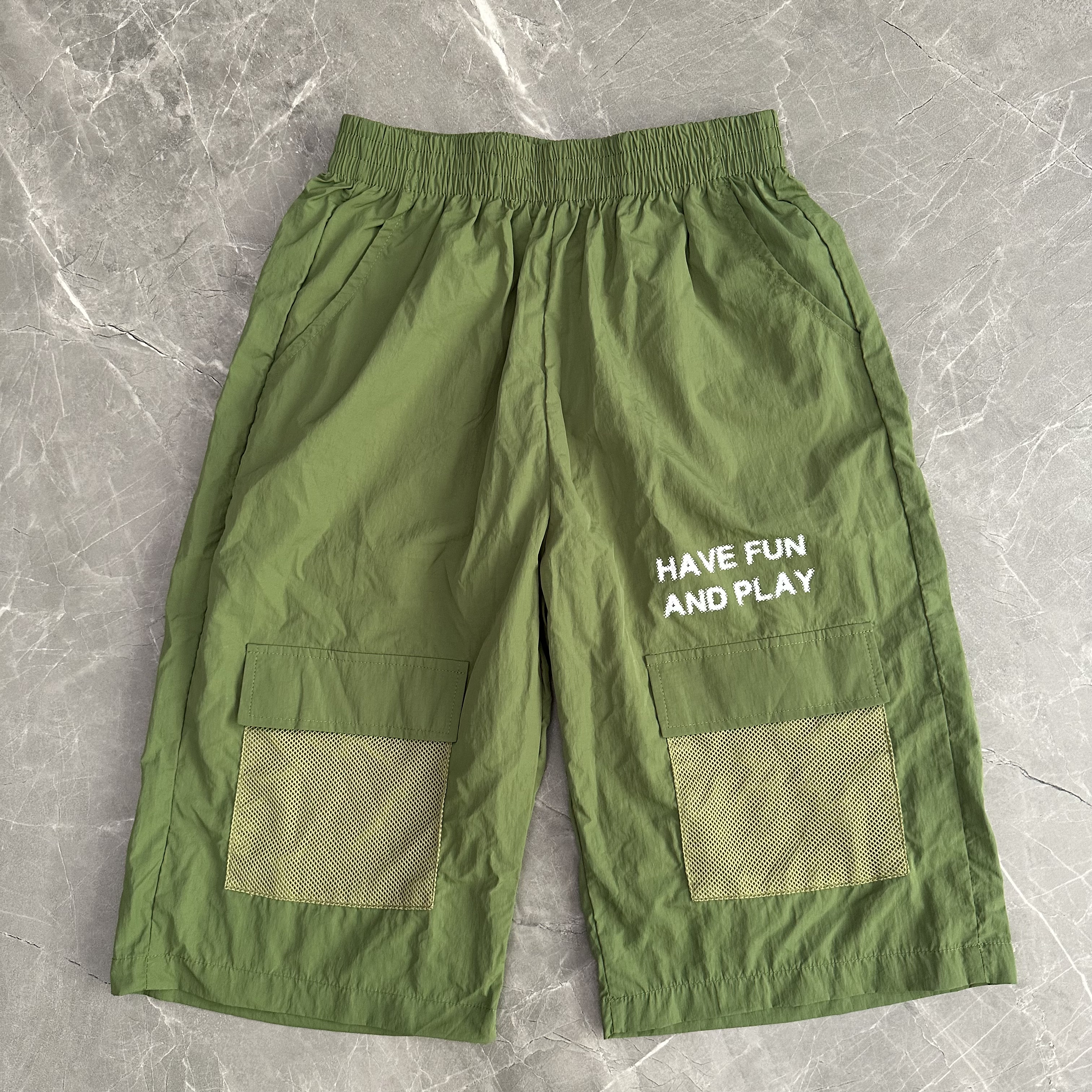 夏装新品中大童男童速干运动短裤五分裤百搭跑步打球透气轻薄帅气