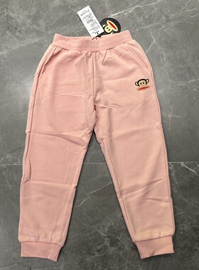 110-160春秋款儿童纯棉毛圈长裤休闲百搭裤子中大时尚潮流女裤子