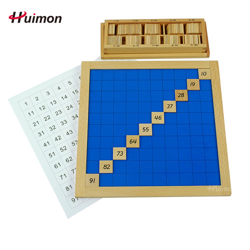 蒙氏数学教具木制1-100连续板