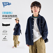 帅气上衣童装 儿童春秋外套男孩春季 男童牛仔衬衫 衣服 不易褪色