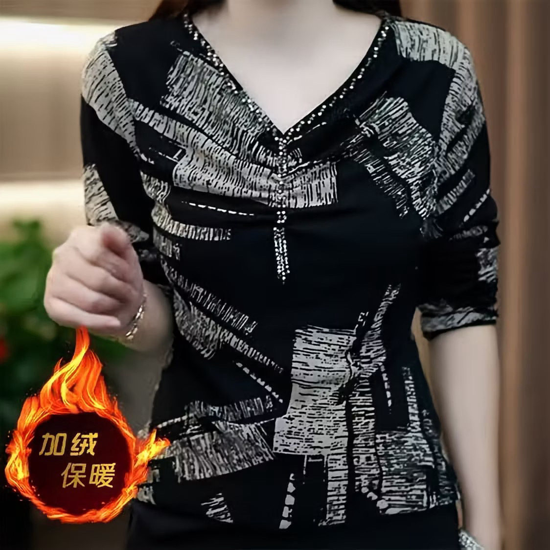 2026春季新款时尚复古气质打底衫网纱上衣长袖t恤女装设计感上衣