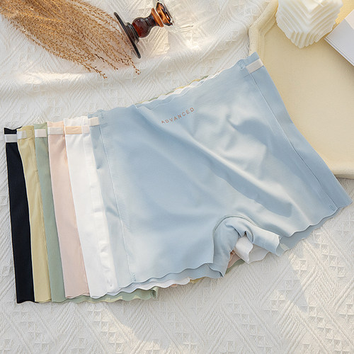 冰丝无痕安全裤内裤女中腰防走光