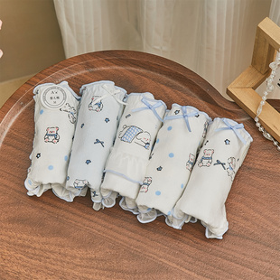 5条10A抗菌内裤女生纯棉夏季薄款2025新款少女全棉档可爱三角裤头