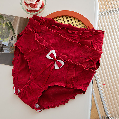 红色本命年内裤女纯棉5A抑菌档